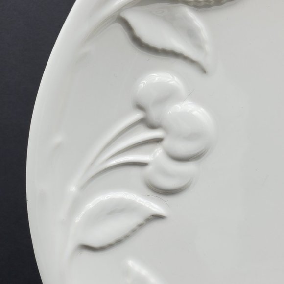 Pfaltzgraff PFA39 Embossed Cherries on White Plates Cherry Lunch Dinner Plates - Picture 3 of 5
